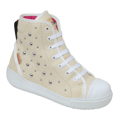 Support boots with laces and zipper