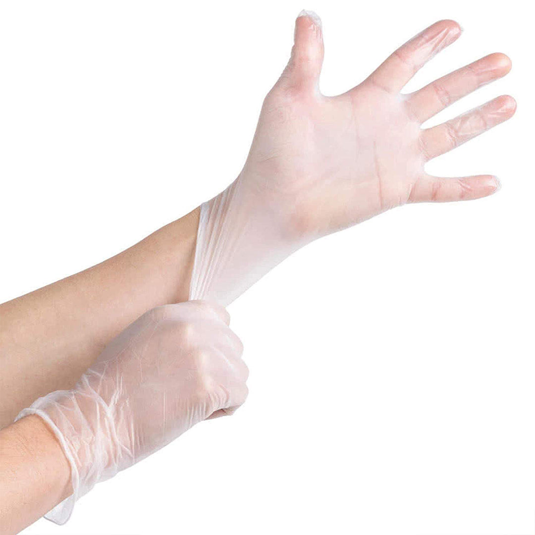 VINYL EXAMINATION GLOVES - 100 PIECES / 1 BOX